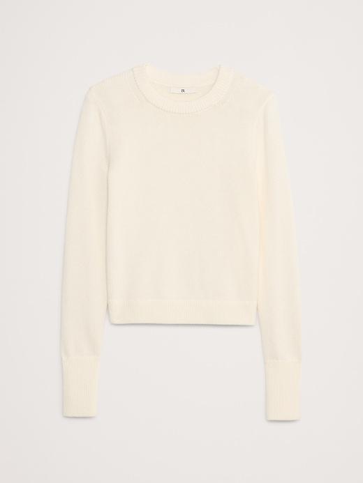 Cotton-Silk Crew-Neck Sweater Product Image