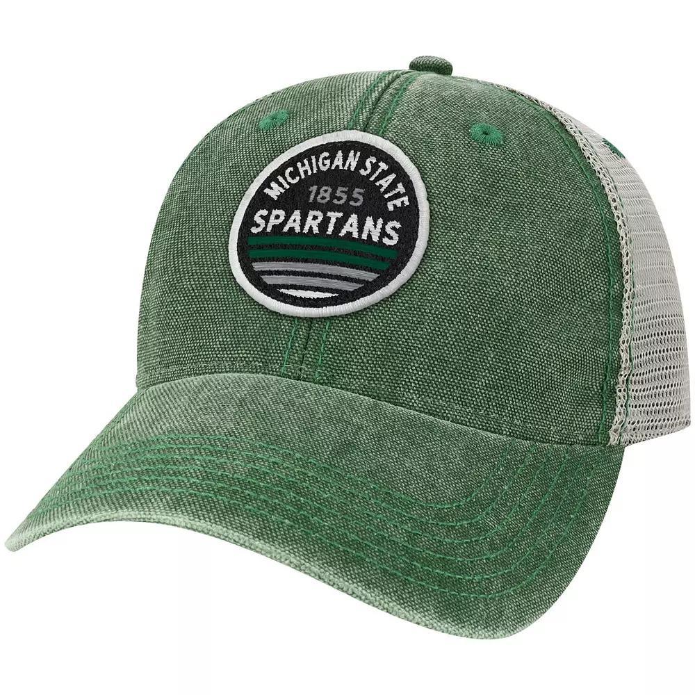 Men's Green Michigan State Spartans Sunset Dashboard Trucker Snapback Hat Product Image