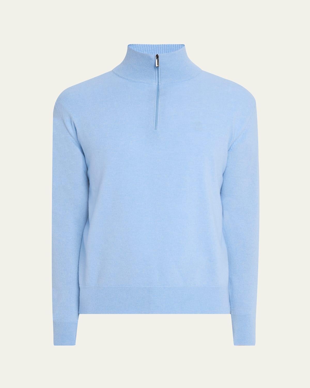 Mens Cashmere Half-Zip Sweater Product Image