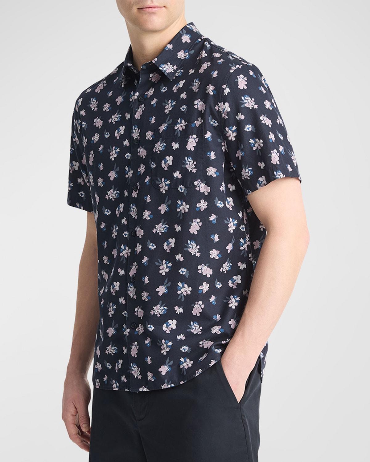 Mens Mini Bouquet Floral Cotton-Blend Shirt Product Image