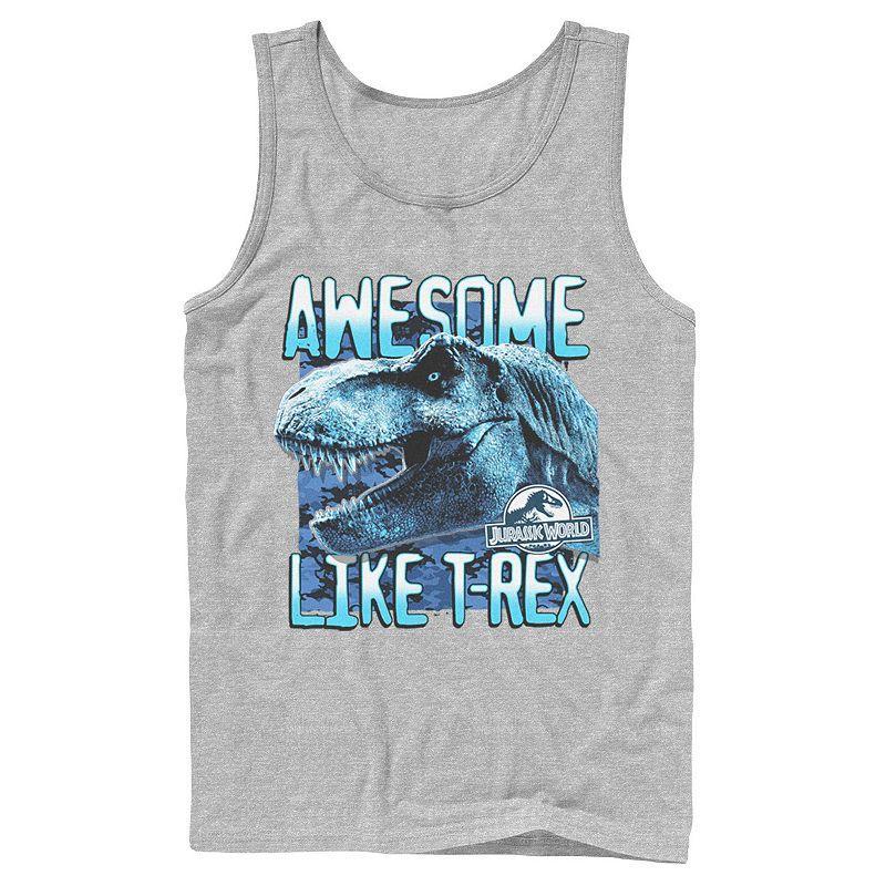 Men's Jurassic World Two Awesme Lke T-Rex Tank Top, Size: Large, White Product Image