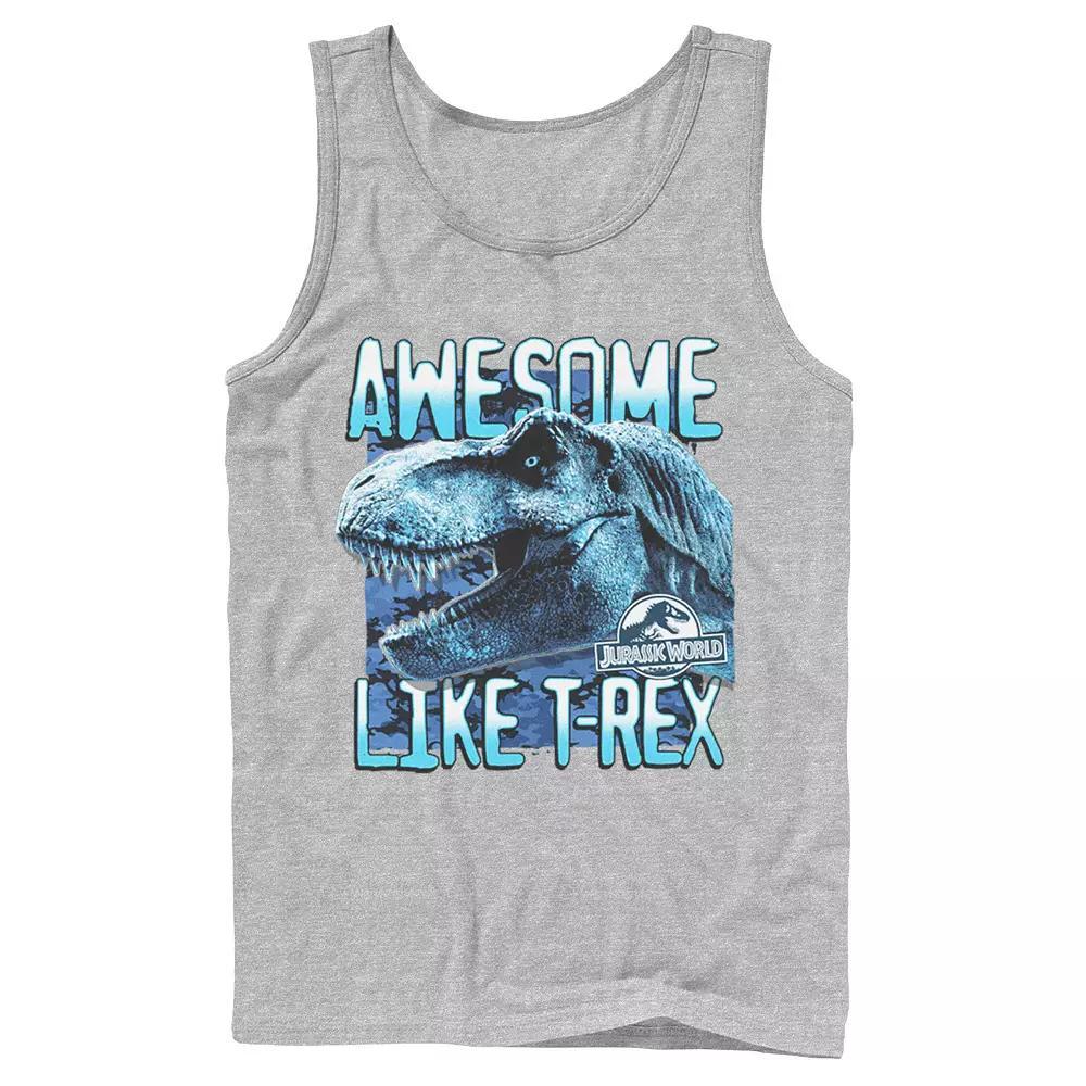 Men's Jurassic World Two Awesme Lke T-Rex Tank Top, Size: Large, White Product Image
