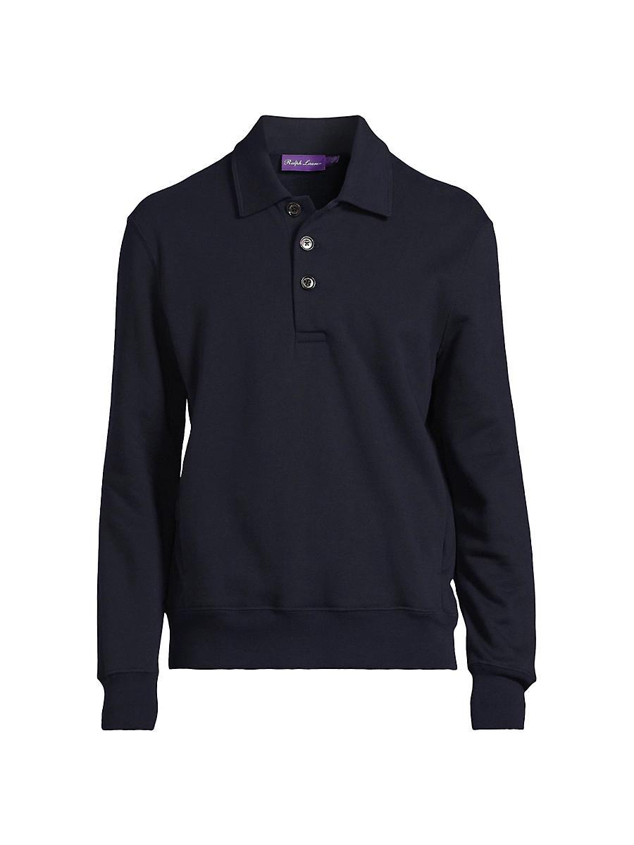 Mens Cotton-Blend Polo Sweater Product Image