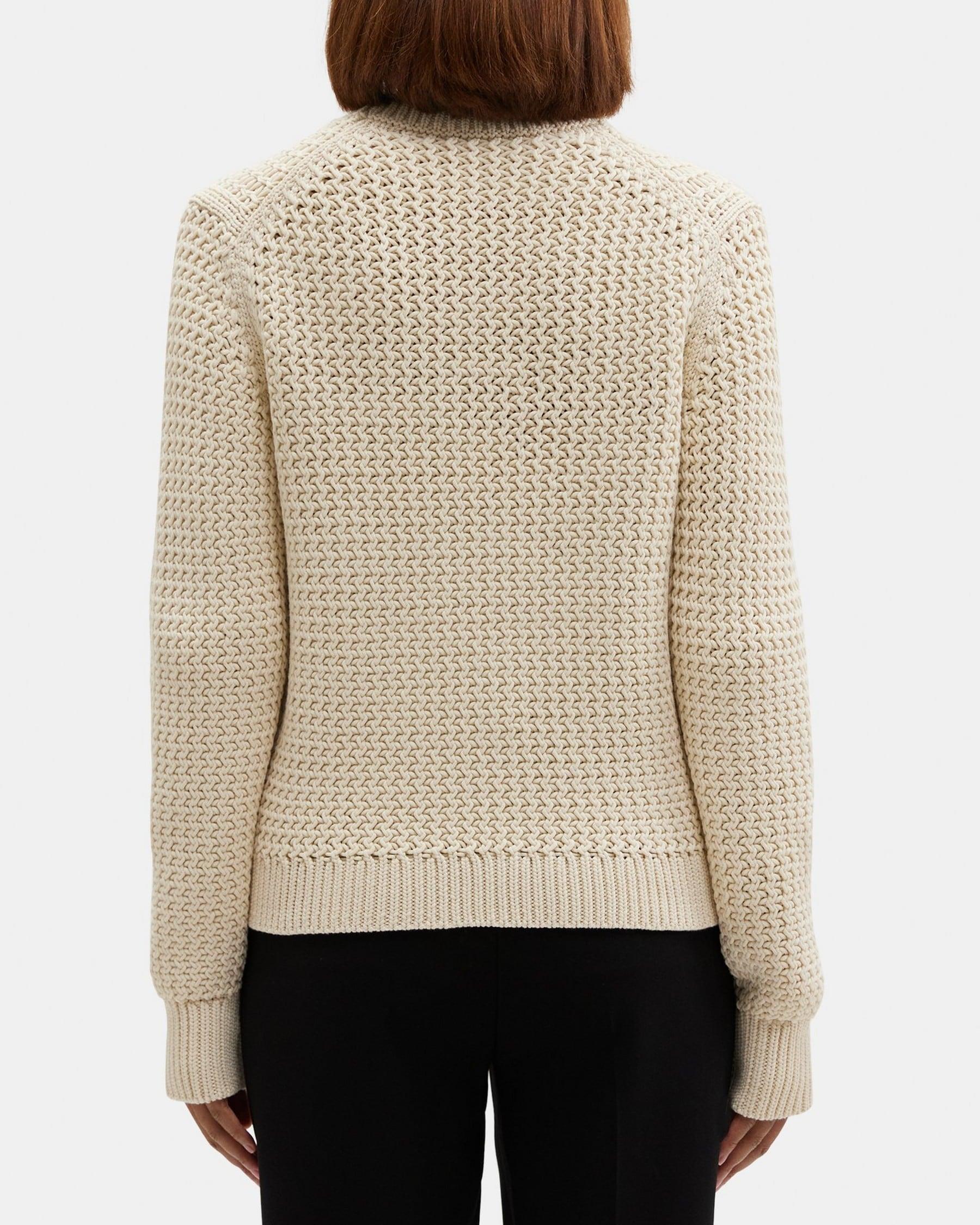 Crewneck Sweater in Cotton-Nylon Product Image