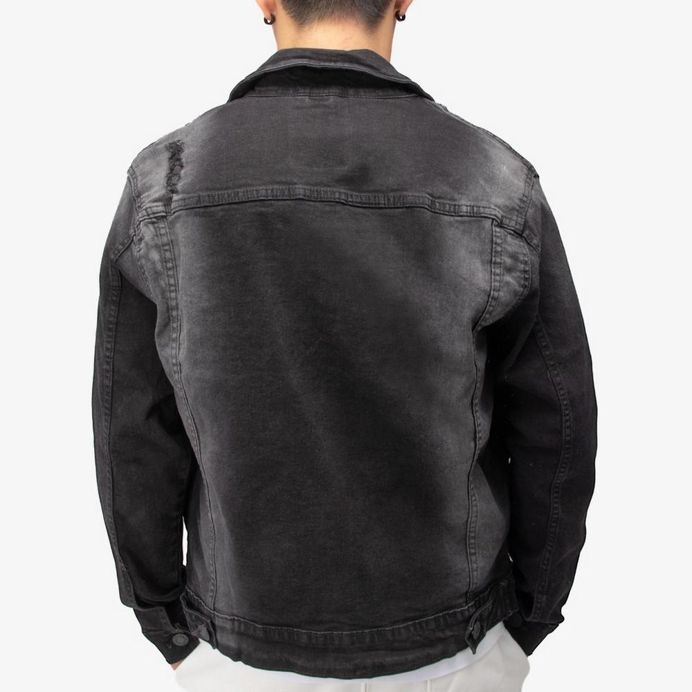 Men's Xray Washed Ripped Denim Jacket, Size: XL, White Product Image