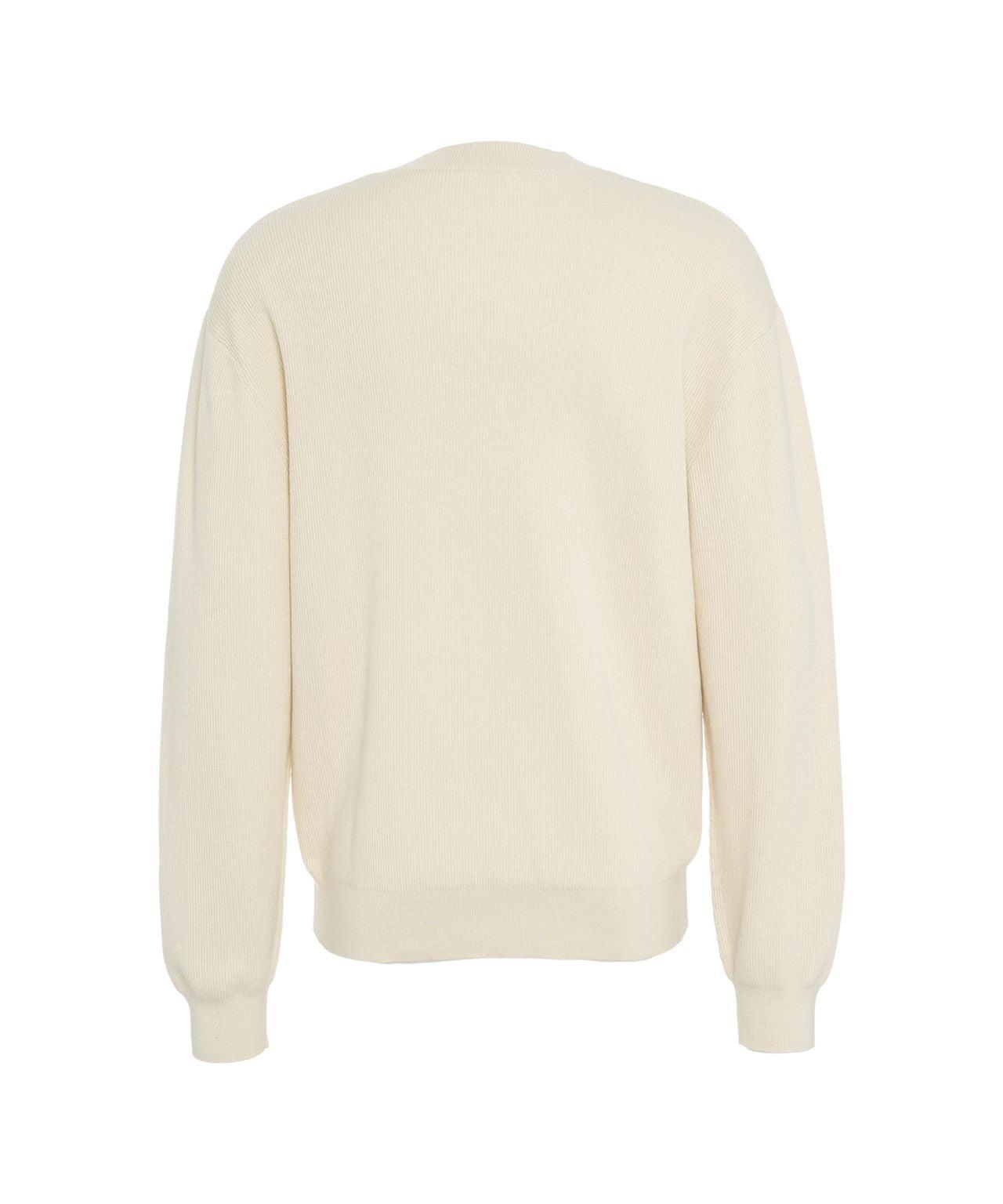 Knit sweater with V-neck Product Image