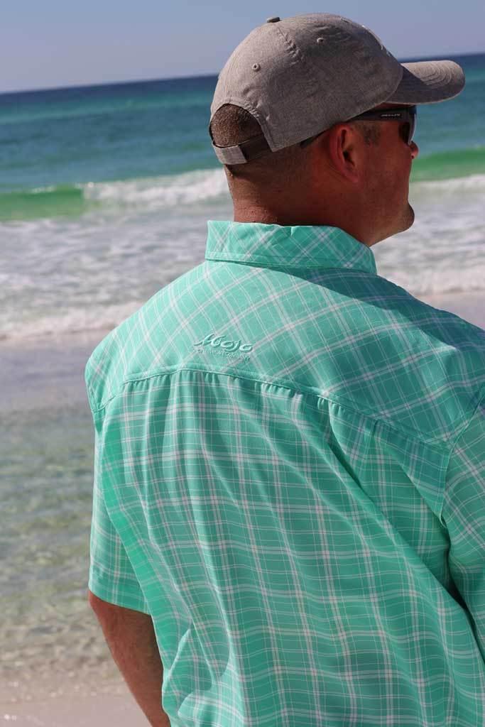 Mojo Sportswear Company Coastal Plaid Short Sleeve Men's Fishing Shirt Product Image