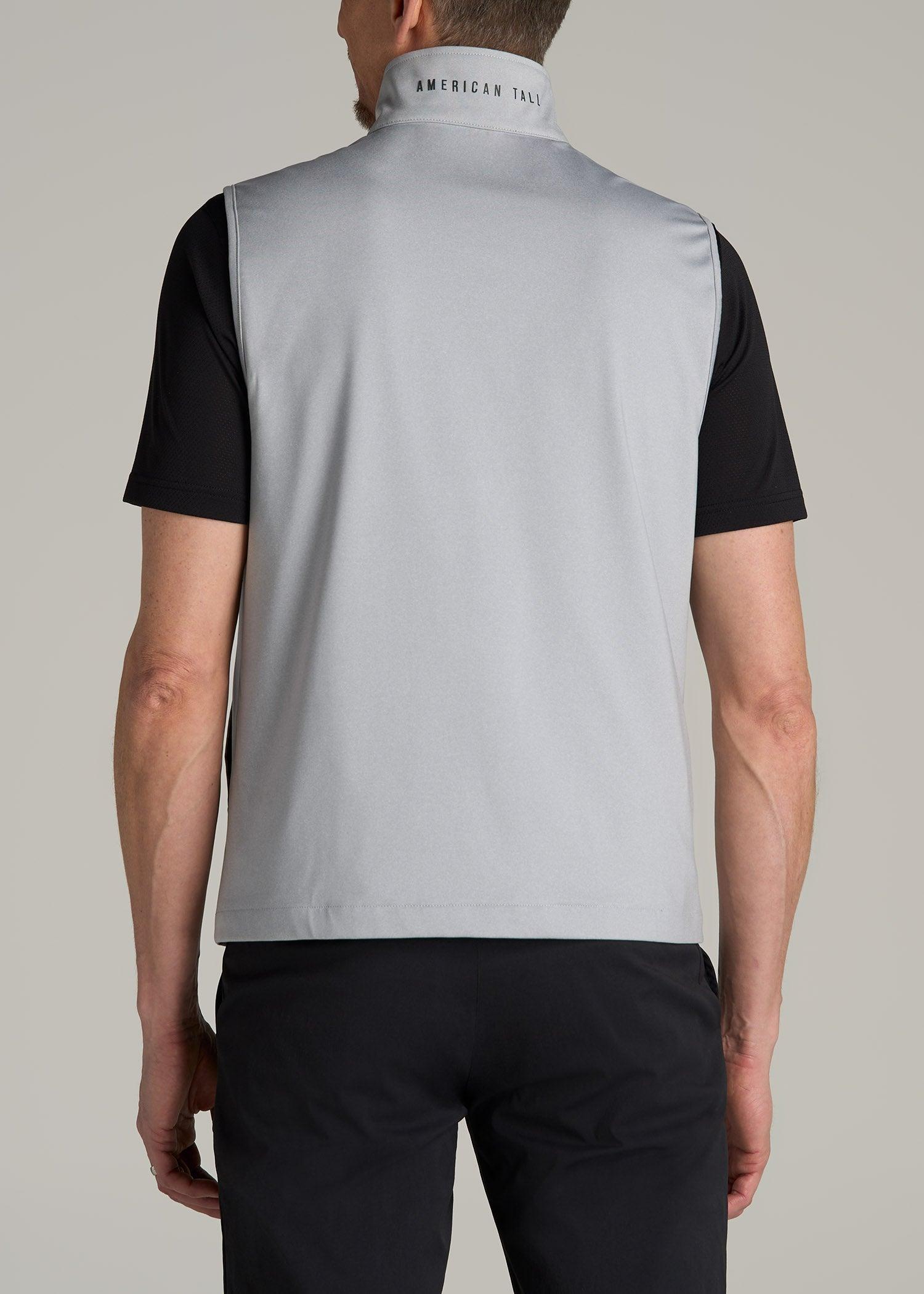 Performance Vest for Tall Men in Light Grey Mix Product Image