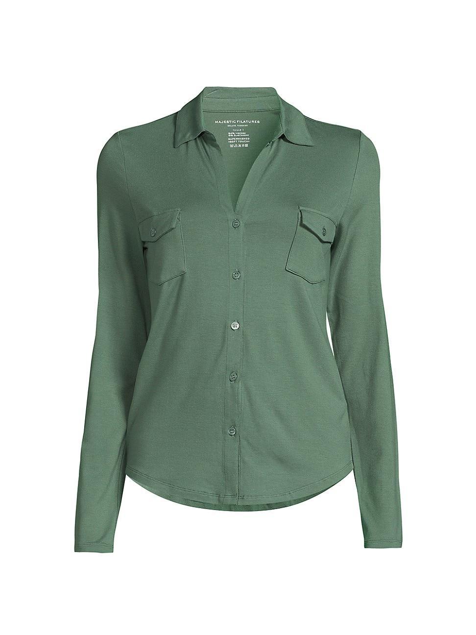 Womens Soft Touch Pocket Shirt Product Image