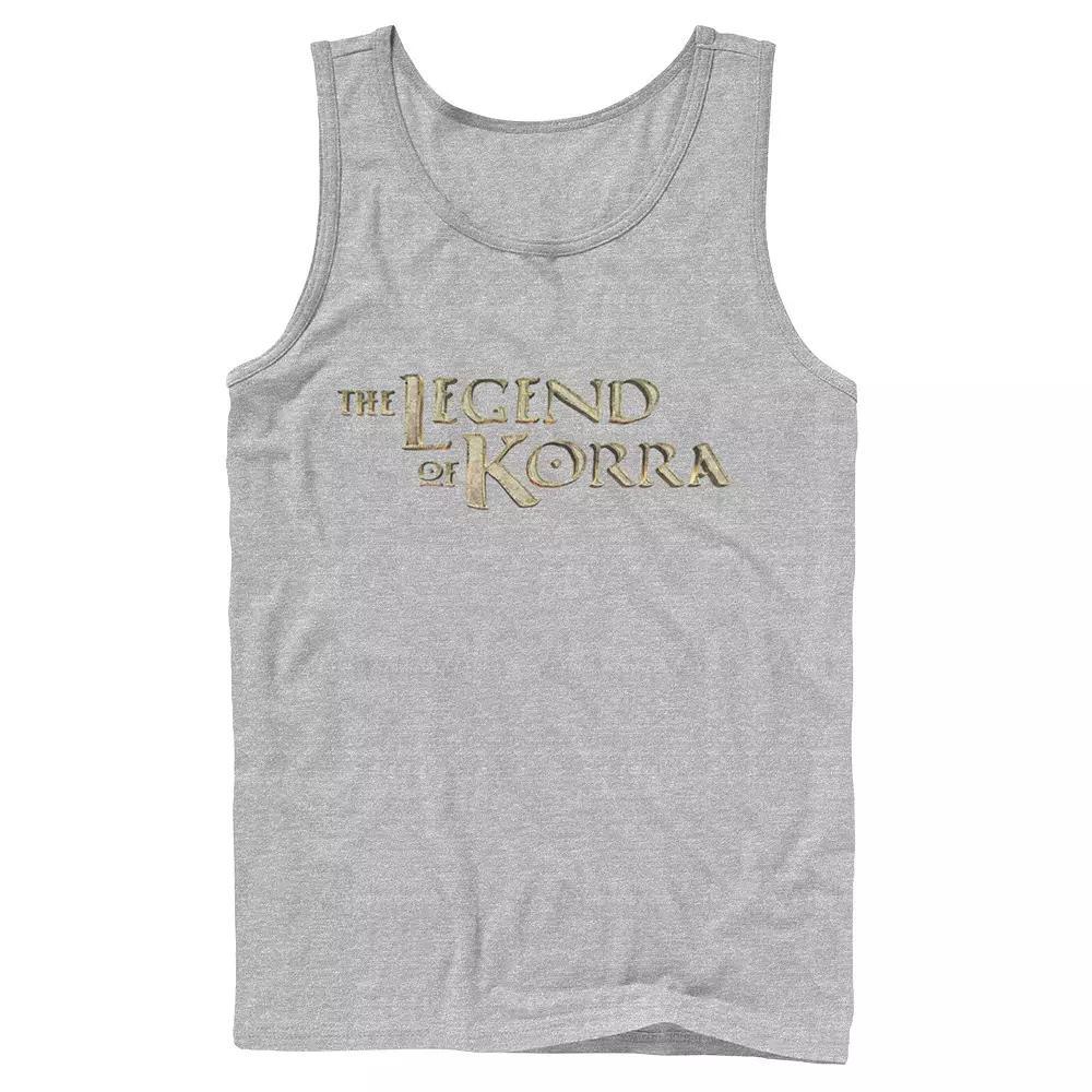 Mens Nickelodeon Legend of Korra Golden Stone Logo Tank Top Athletic Grey Product Image