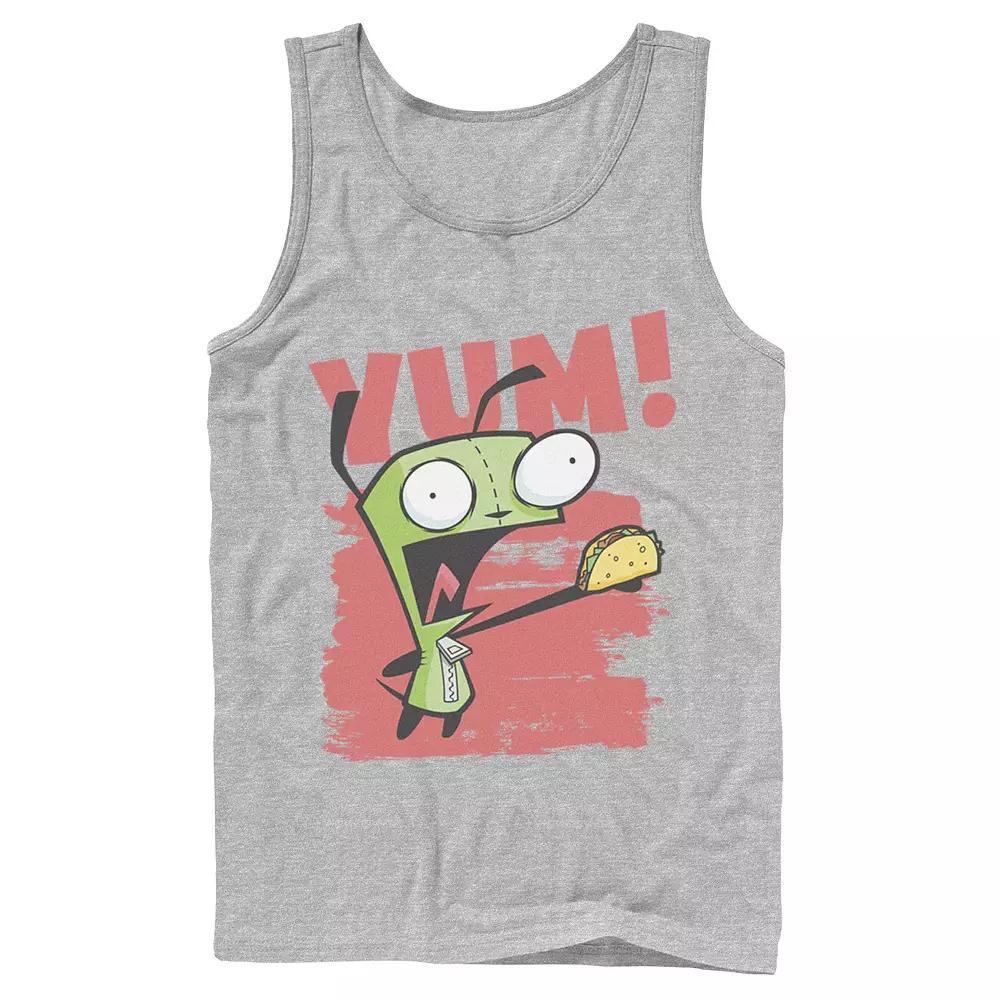 Men's Nickelodeon Invader Zim Gir Screaming Yum! Taco Portrait Graphic Graphic Tank Top, Size: Small, Blue Product Image