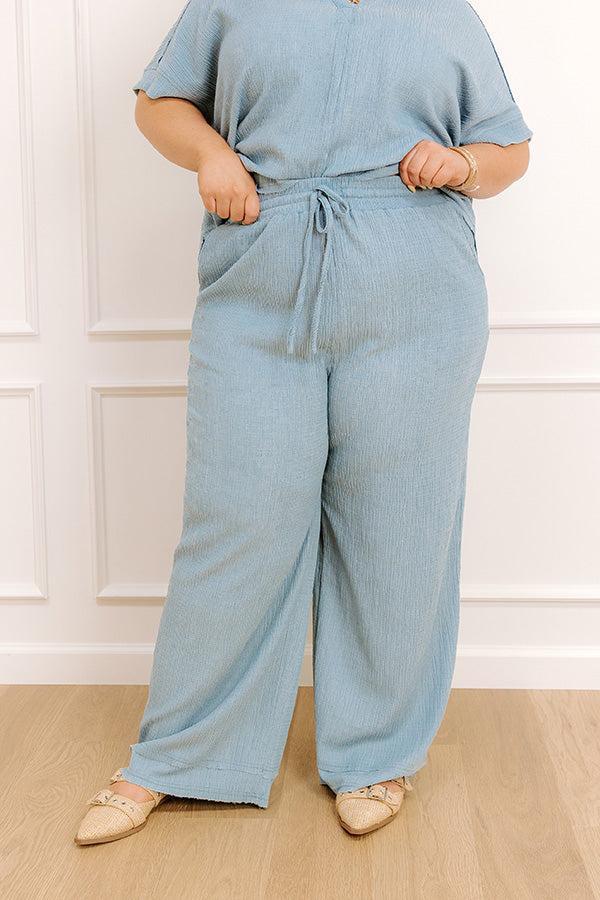 Ready For Vacay High Waist Knit Pants Curves Product Image