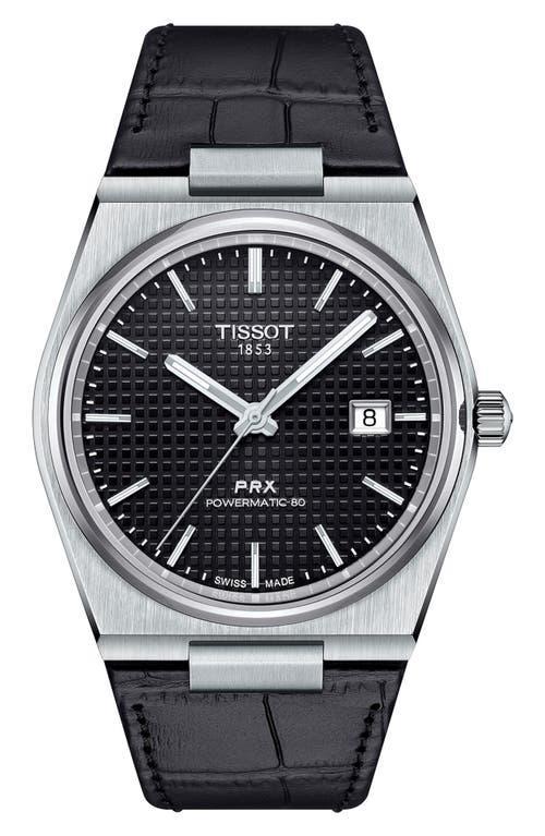 Tissot Mens Prx Automatic Stainless Steel Tonneau Bracelet Watch Product Image