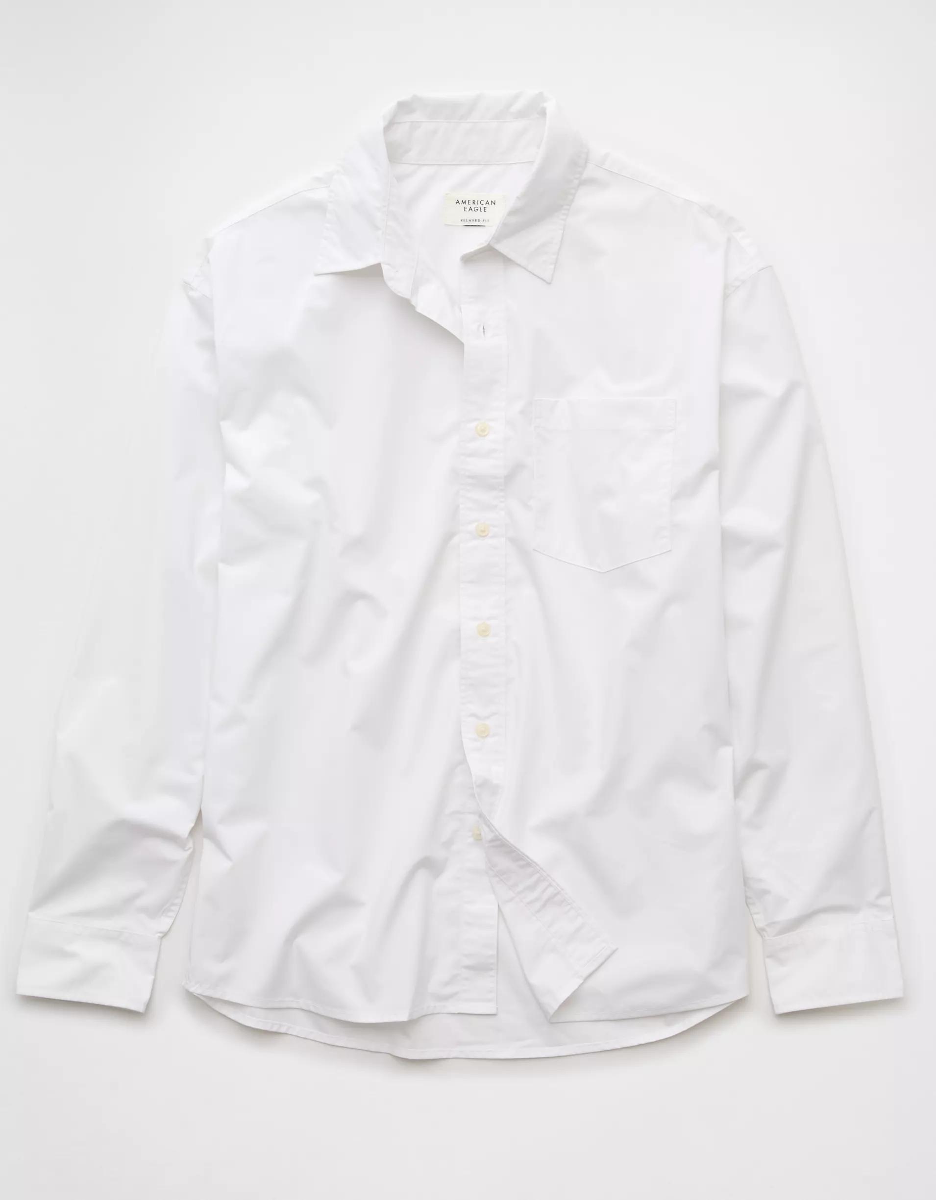 AE Everyday Poplin Button-Up Shirt Product Image