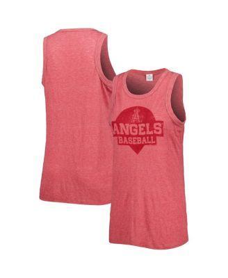 Womens Soft As A Grape Red Los Angeles Angels Tri-Blend Tank Top Product Image