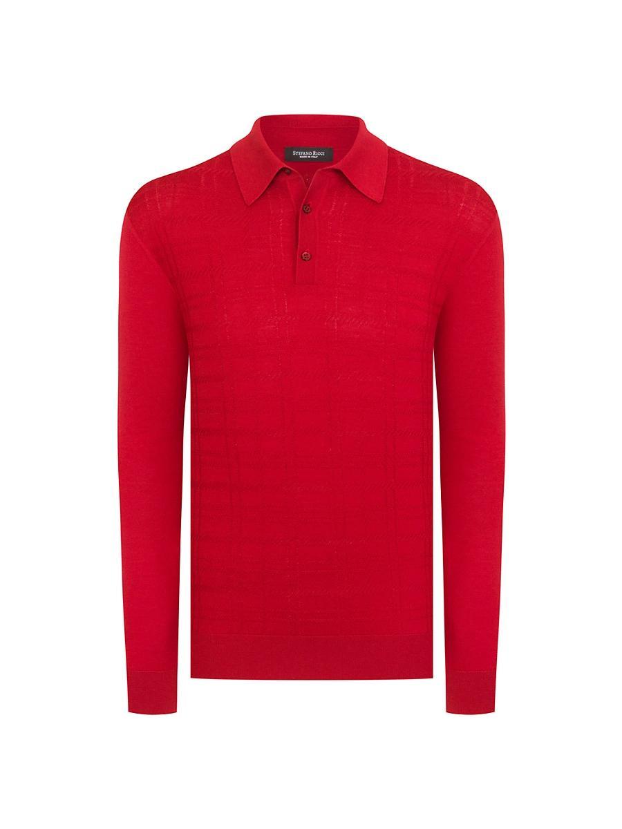 Mens Three-Button Polo Shirt Product Image
