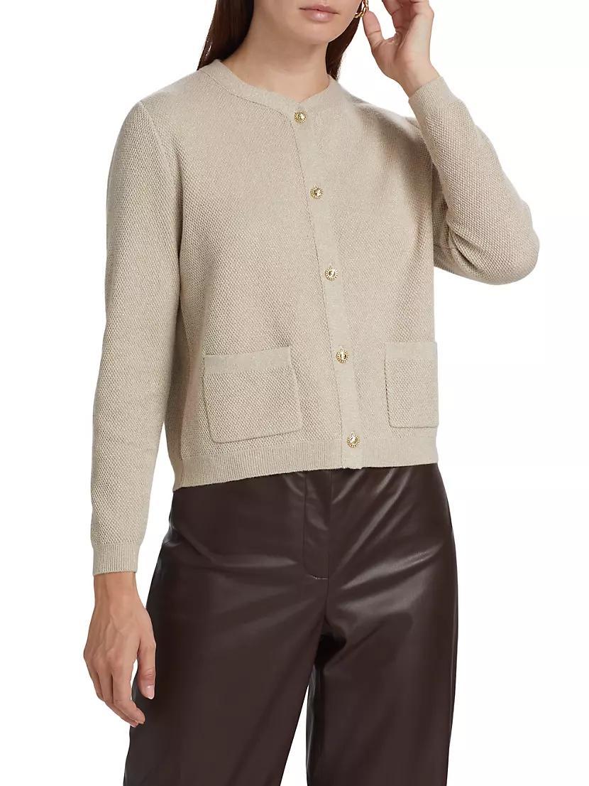 Metallic Knit Cardigan Product Image