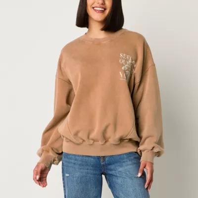 Arizona Juniors Womens Crew Neck Long Sleeve Sweatshirt Product Image