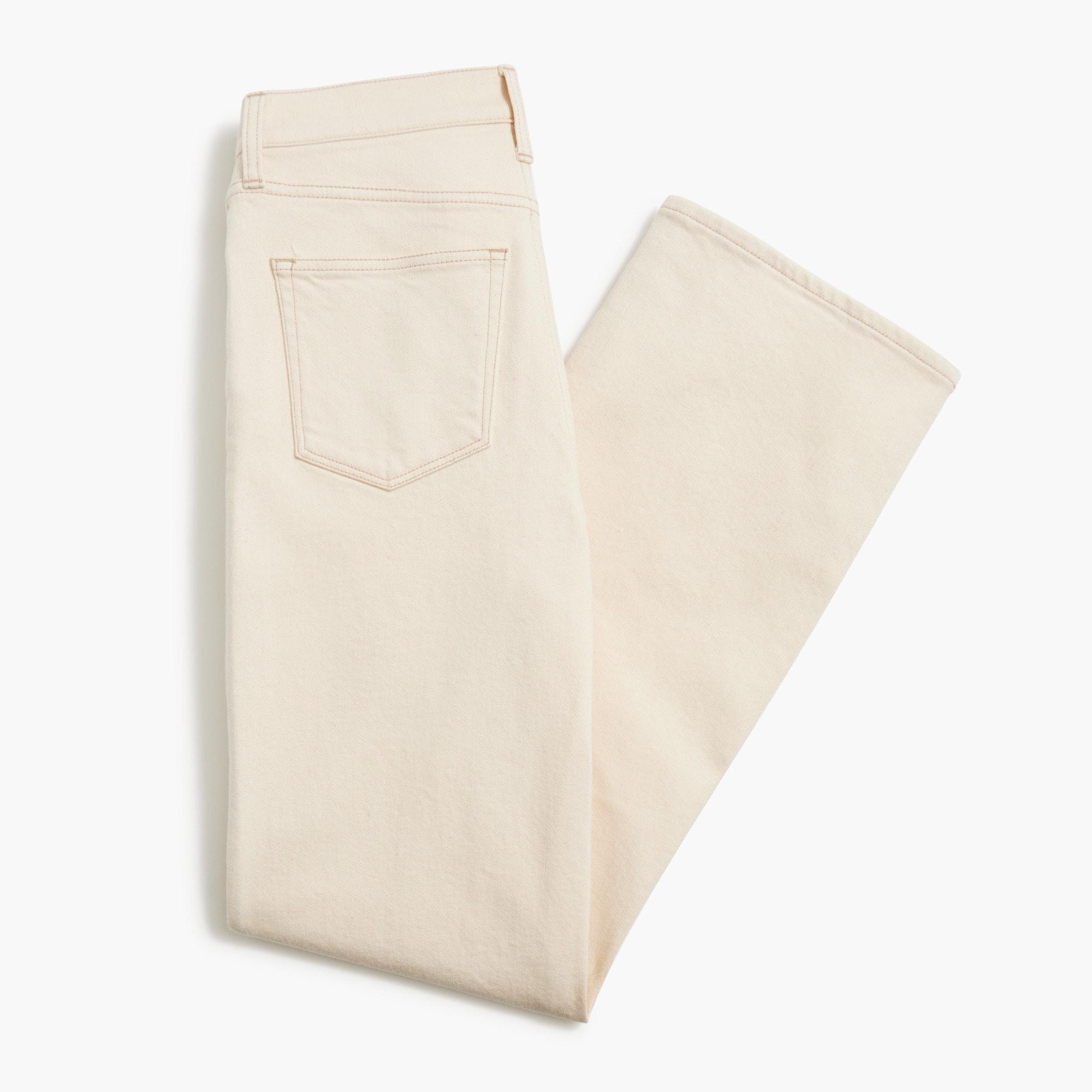 Slim wide-leg ecru jean in all-day stretch Product Image