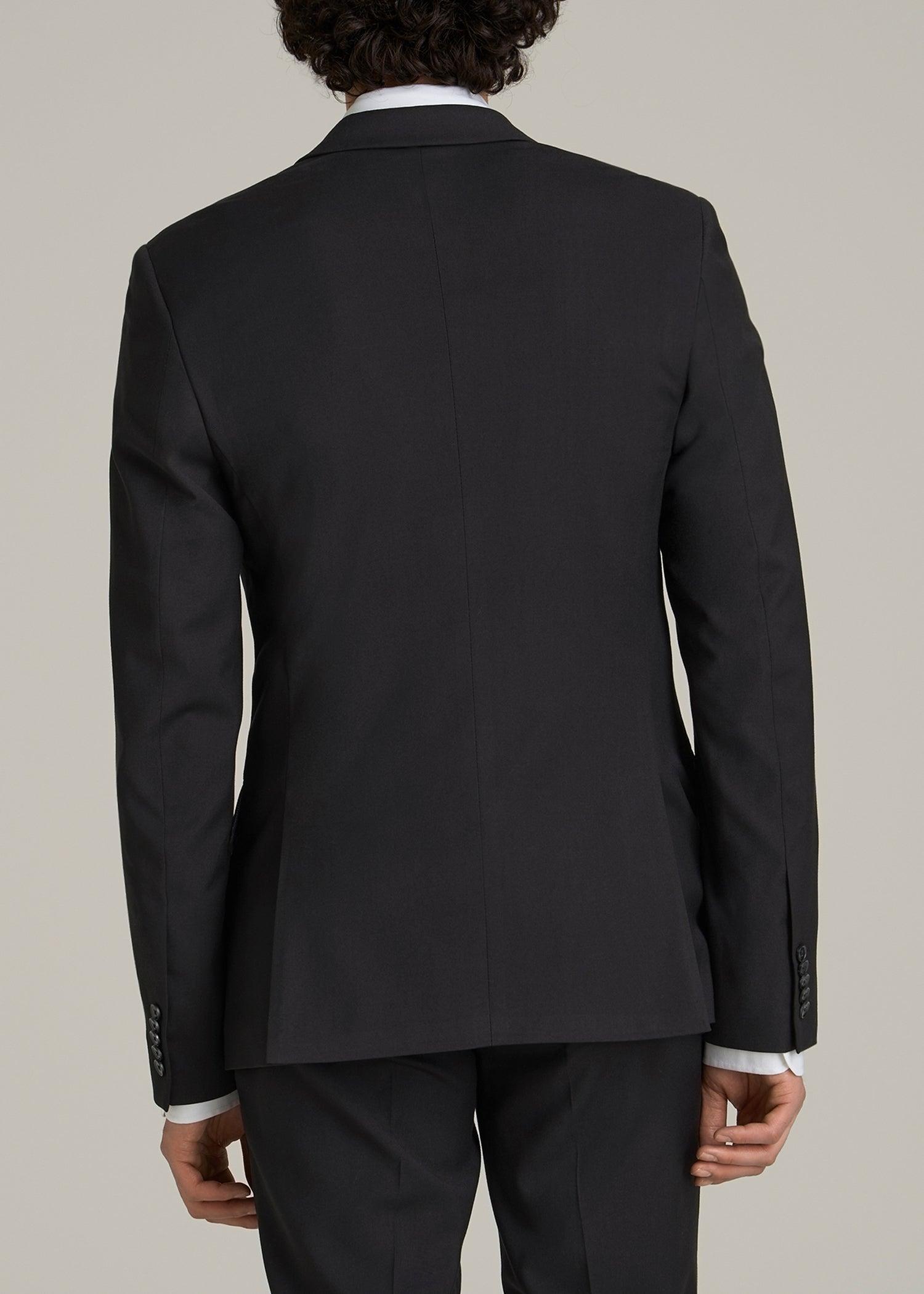 Suit Jacket for Tall Men in Black Product Image