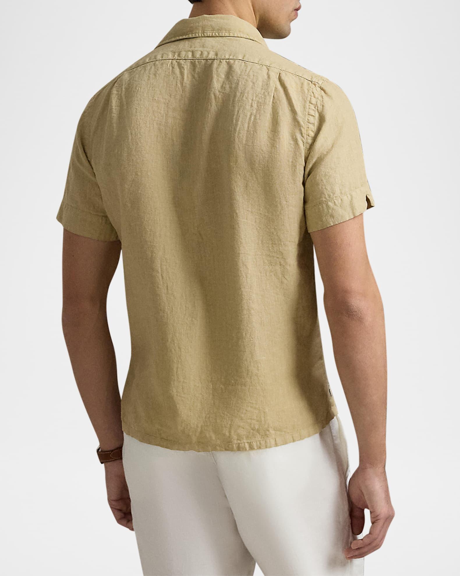 Men's Slub Linen Camp Shirt Product Image
