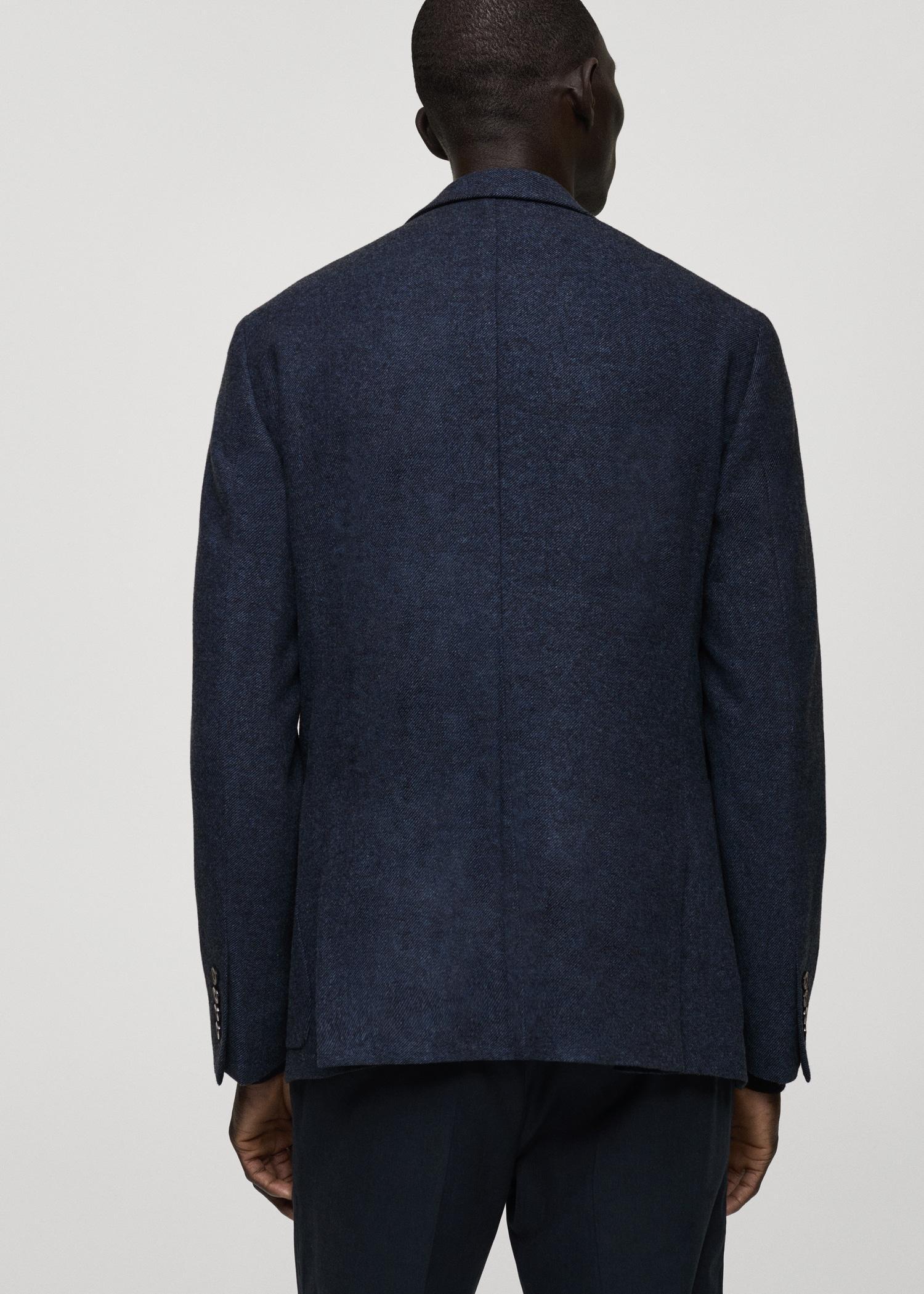 Slim fit wool blend blazer - Men | MANGO USA Product Image
