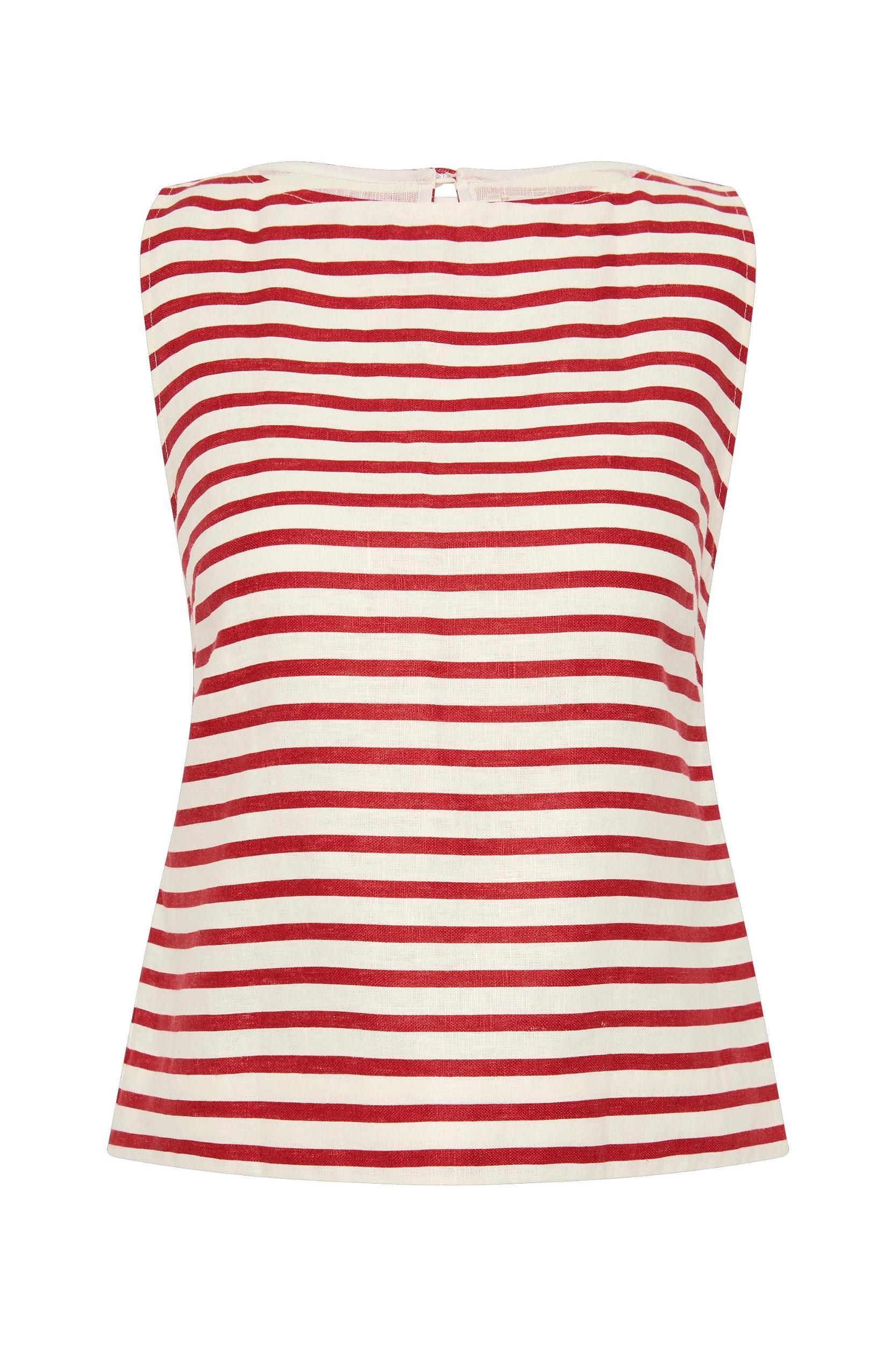 Jane Mini Skirt Breton Stripe Red Product Image