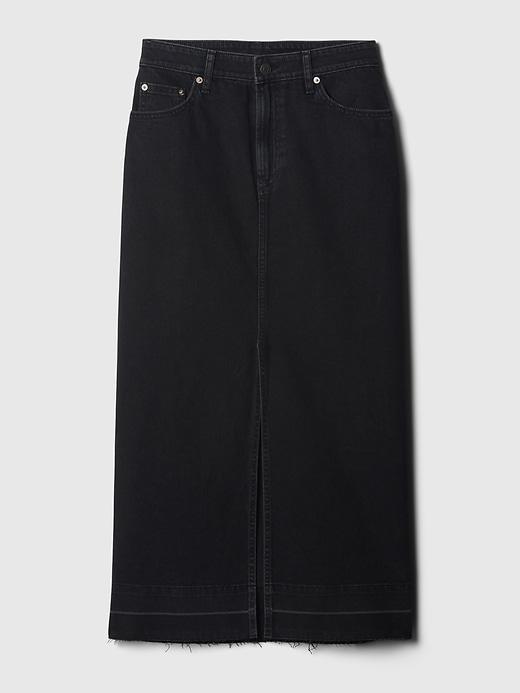 Denim Midi Skirt Product Image