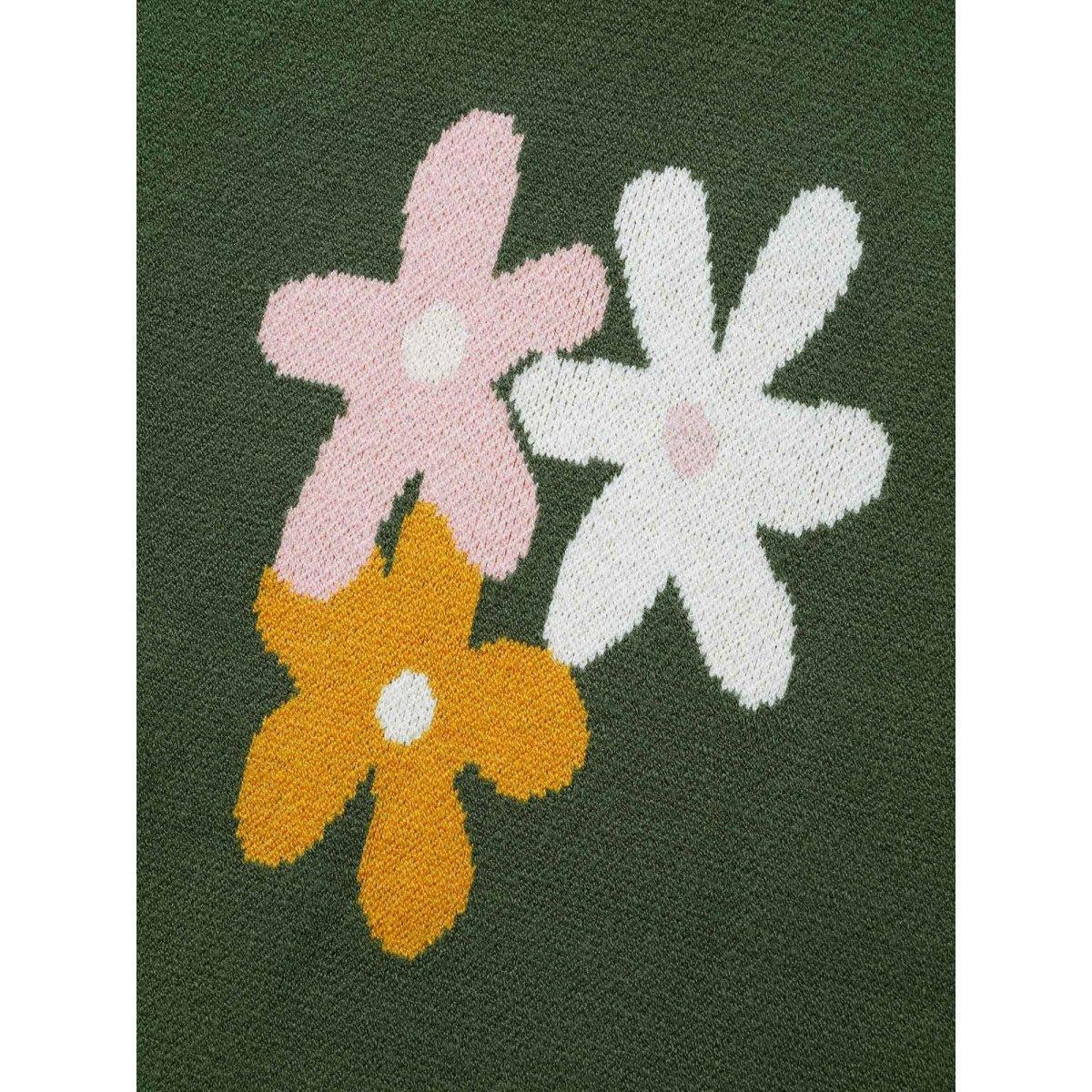 Plus Size Supersoft Essentials Floral Crew Neck Pullover Greenbean Women Casual Long Sleeve Round Neck Everyday Pullovers BloomChic 30/6X Product Image