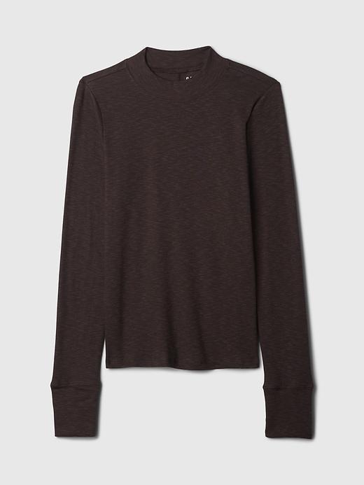 Essential Rib Mockneck T-Shirt Product Image