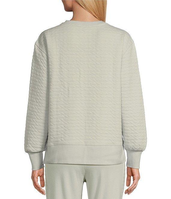 Westbound Long Sleeve Crew Neck Quilted Top Product Image