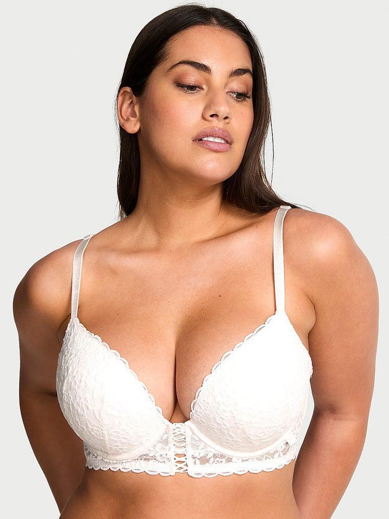 Sexy Tee Lacie Lace-Up Longline Push-Up Bra Product Image