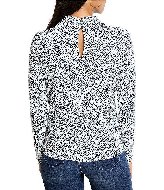NIC + ZOE Animal Instinct Drape Neck Long Sleeve Top Product Image