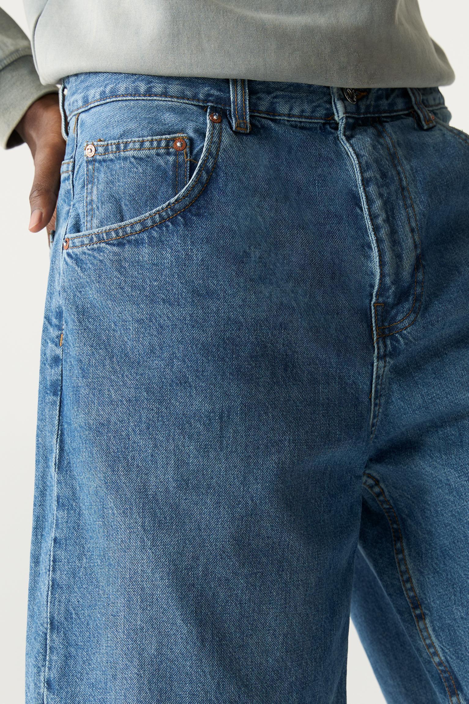 Baggy denim Bermuda shorts Product Image