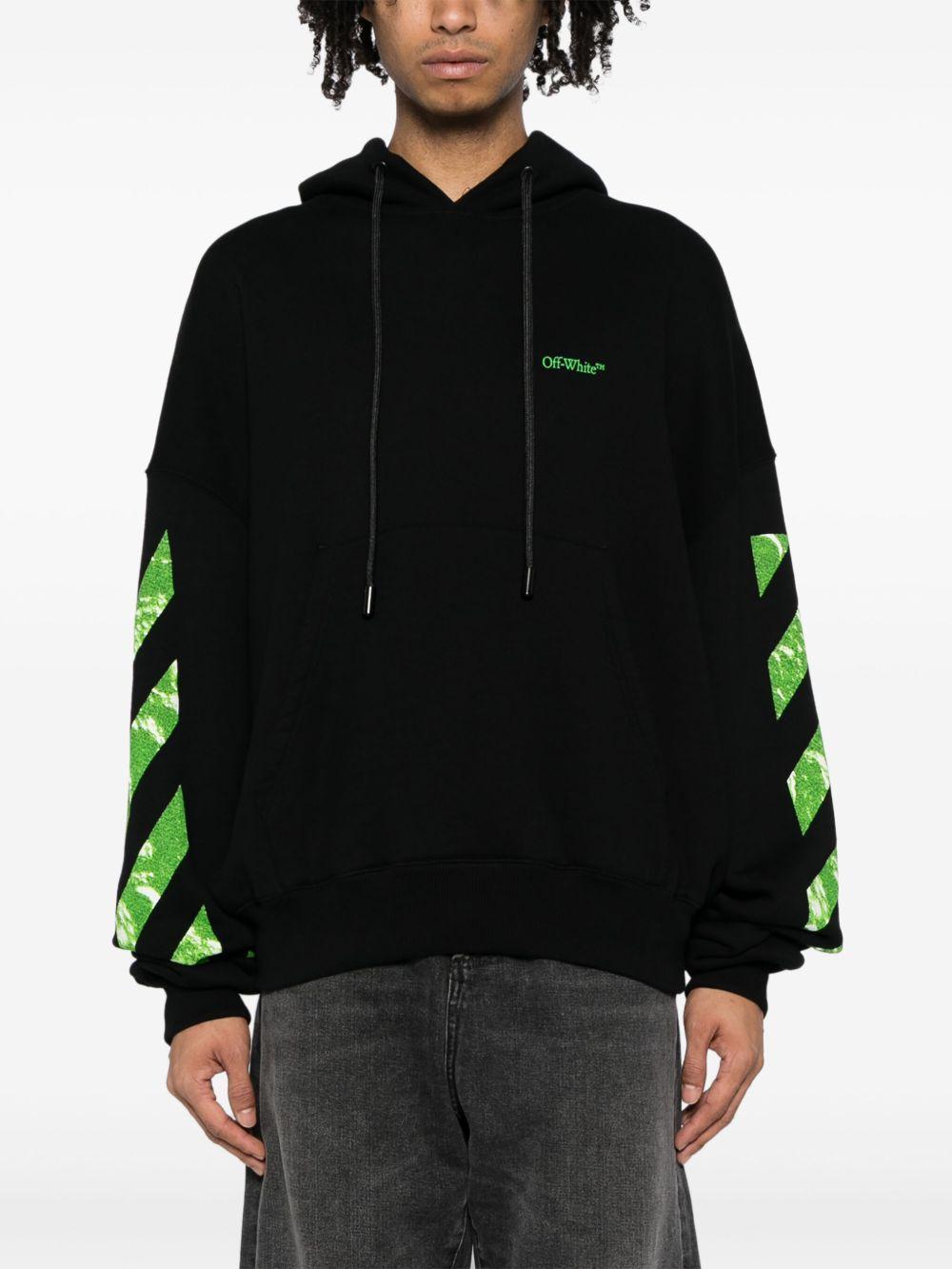 Arrow-motif cotton hoodie Product Image