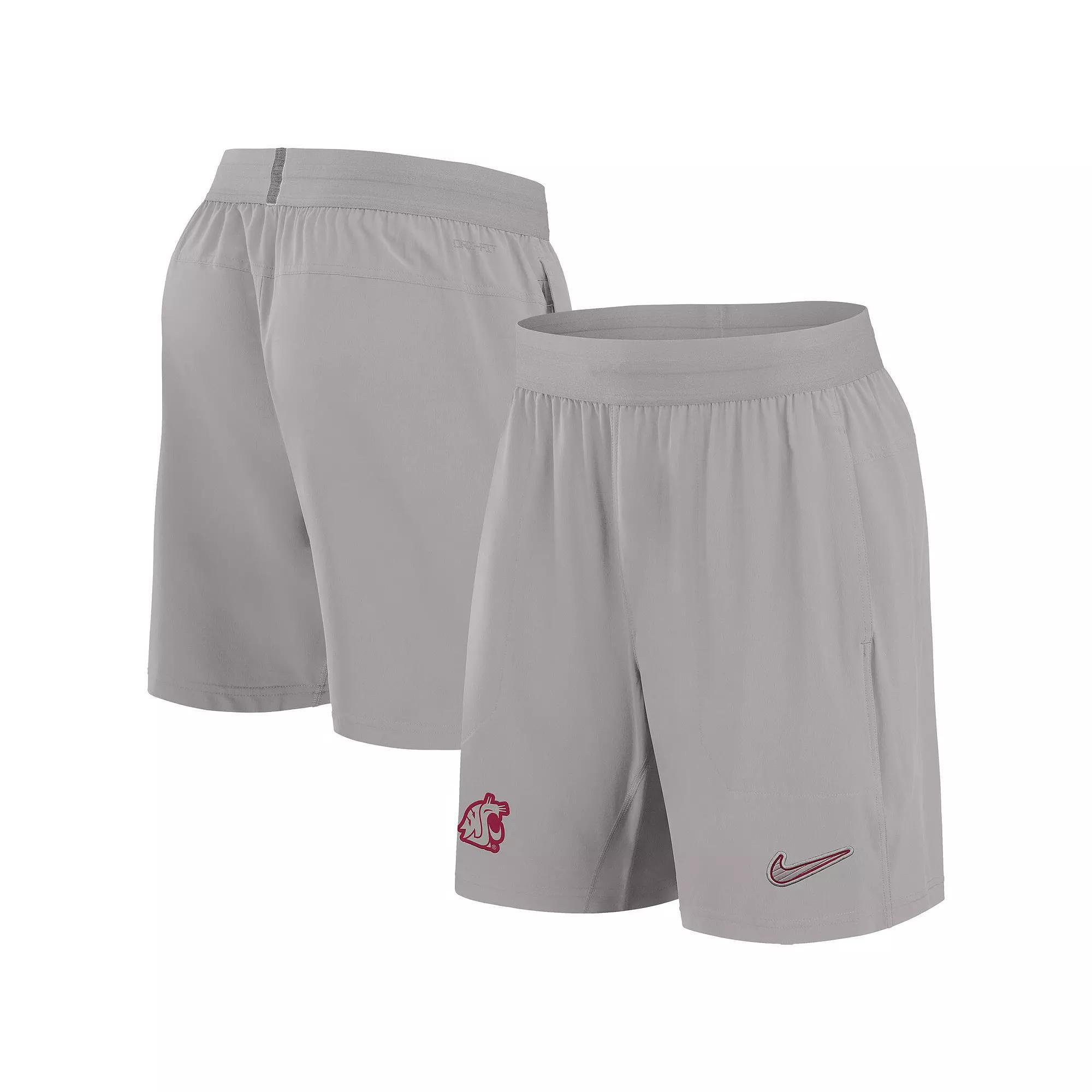 Men's Nike Gray Washington State Cougars 2024/25 Sideline Performance Woven Shorts, Size: Small, Wsc Grey Product Image