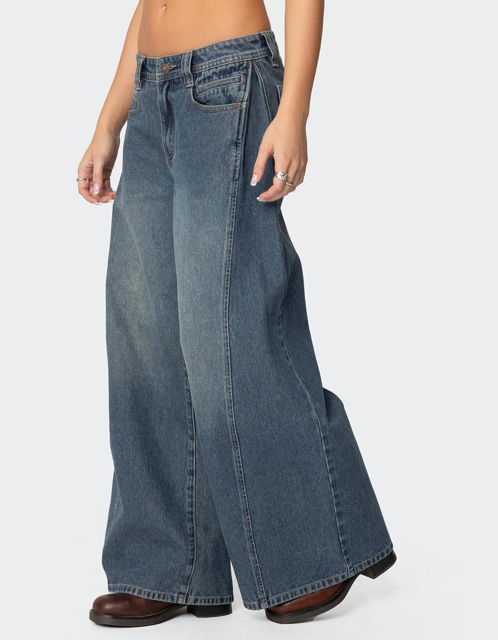 EDIKTED Hilla Side Split Baggy Jeans Product Image