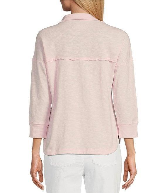 Westbound Knit Elbow Sleeve Henley Top Product Image