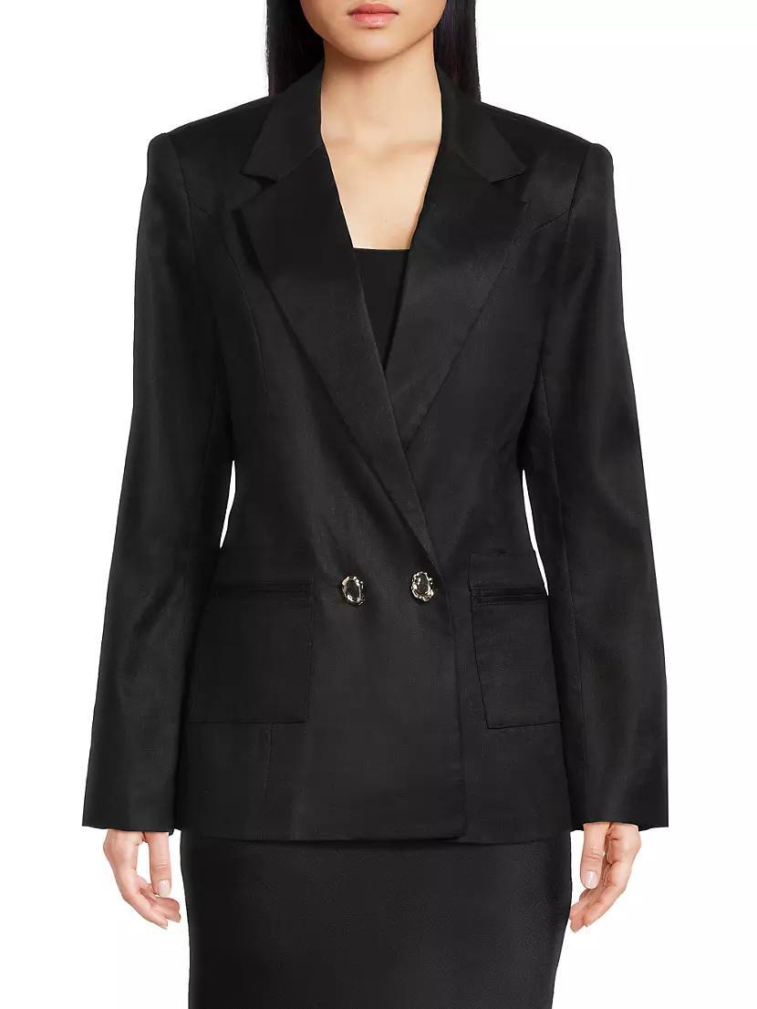 Boxy Satin Blazer Product Image