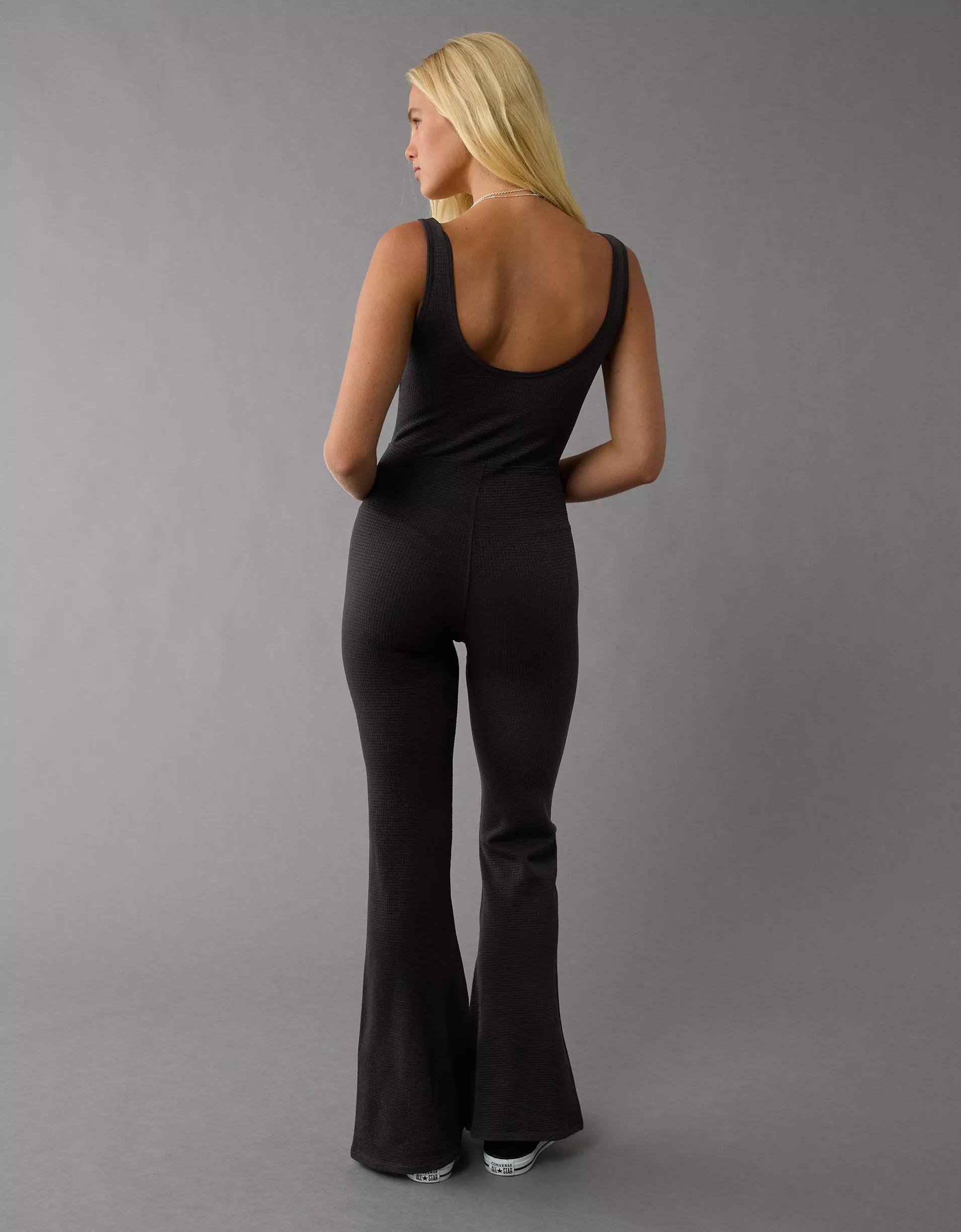 AE Scoop Neck Flare Leg Jumpsuit Product Image