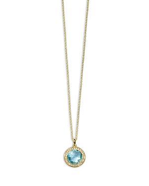 Ippolita 18K Yellow Gold Lollipop Turquoise Mini Pendant Necklace with Pave Diamonds, 18 Product Image