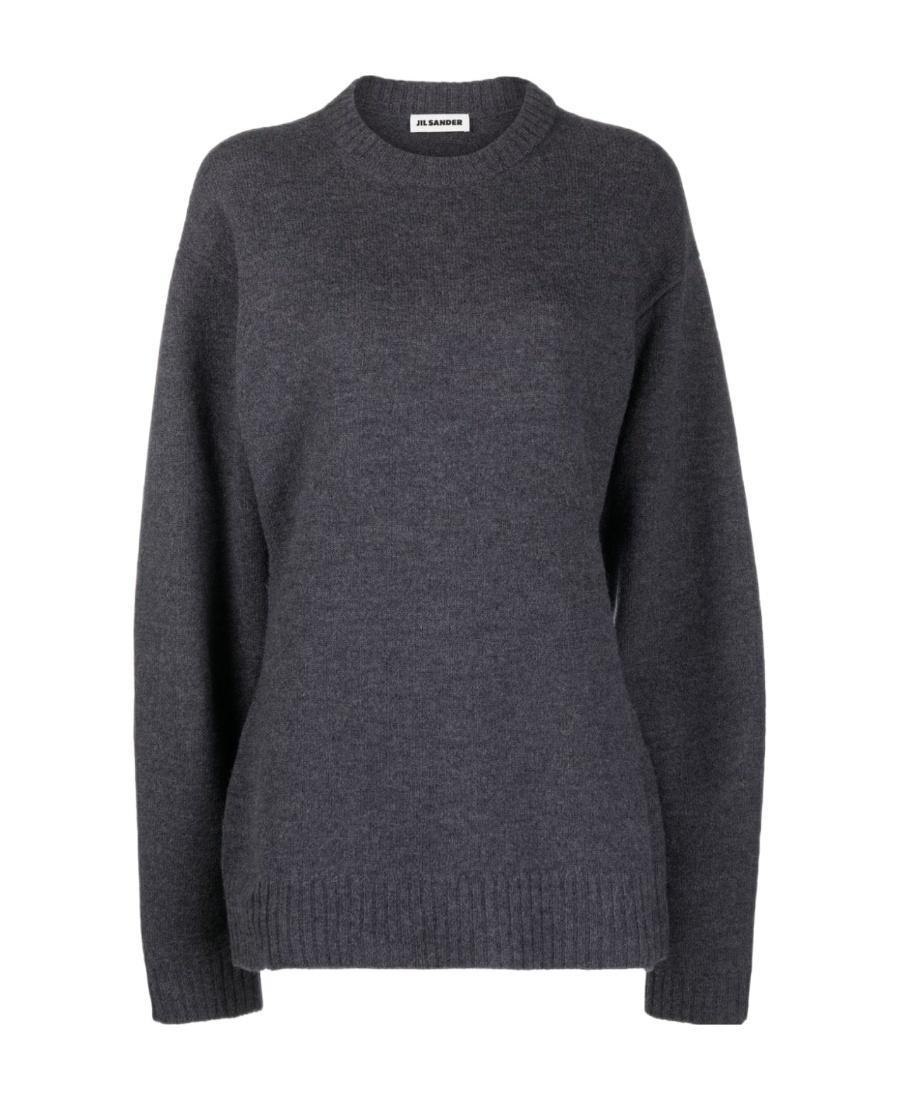 JIL SANDER Crew-neck Wool Jumper In Black Product Image