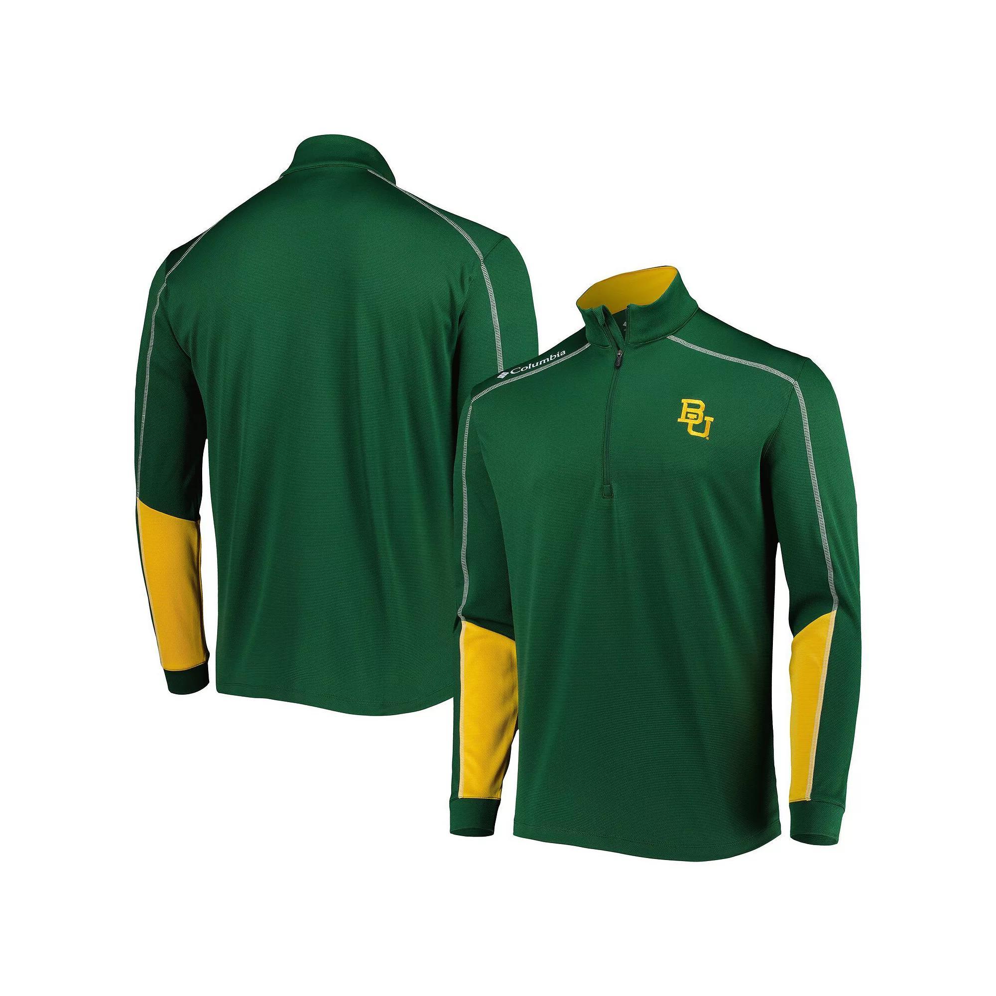 Men's Columbia Green Baylor Bears Shotgun 2.0 Omni-Wick Quarter-Zip Jacket, Size: Medium, Bay Green Product Image
