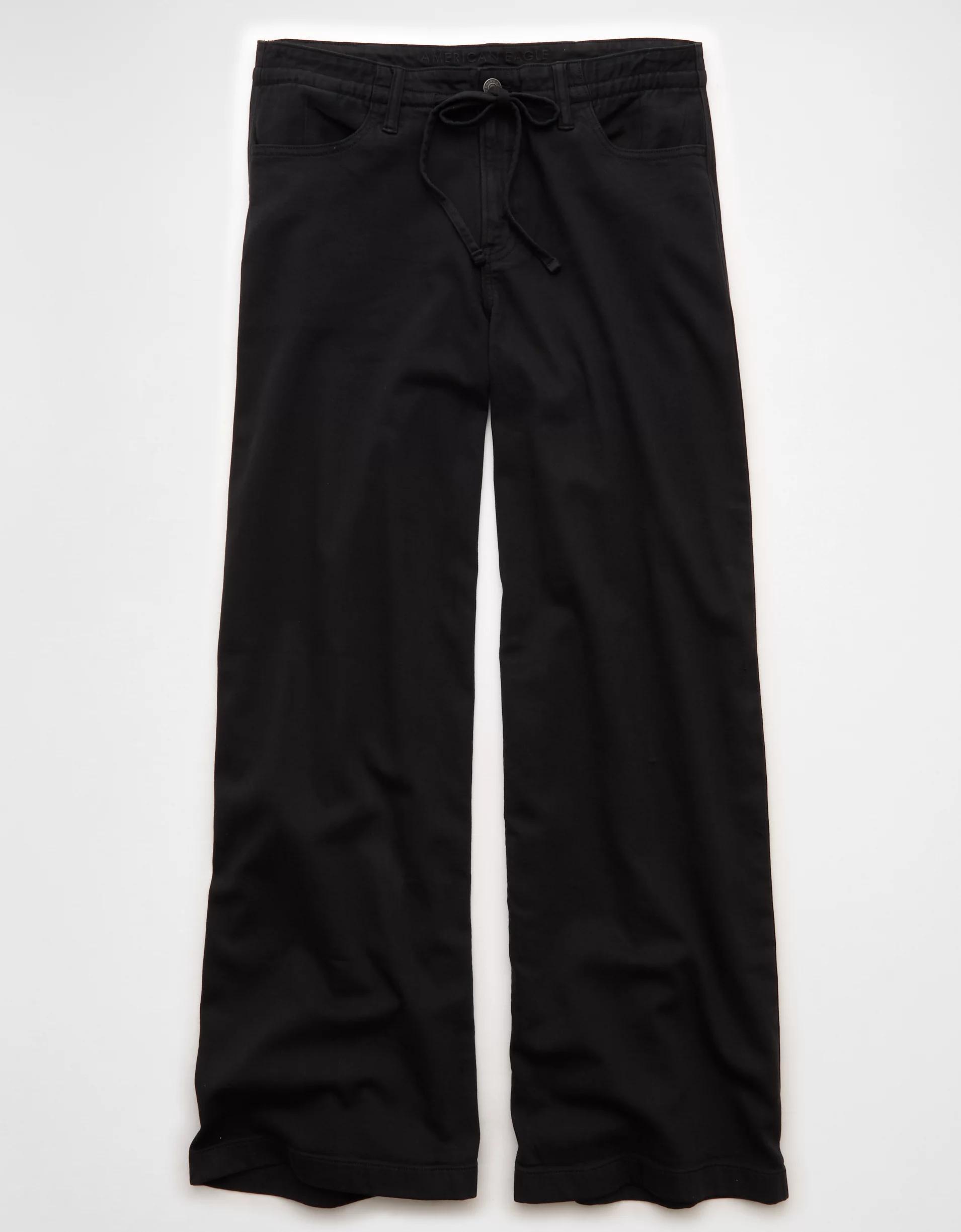 AE Dreamy Drape Stretch Low-Rise Ultra Wide-Leg Pant Product Image
