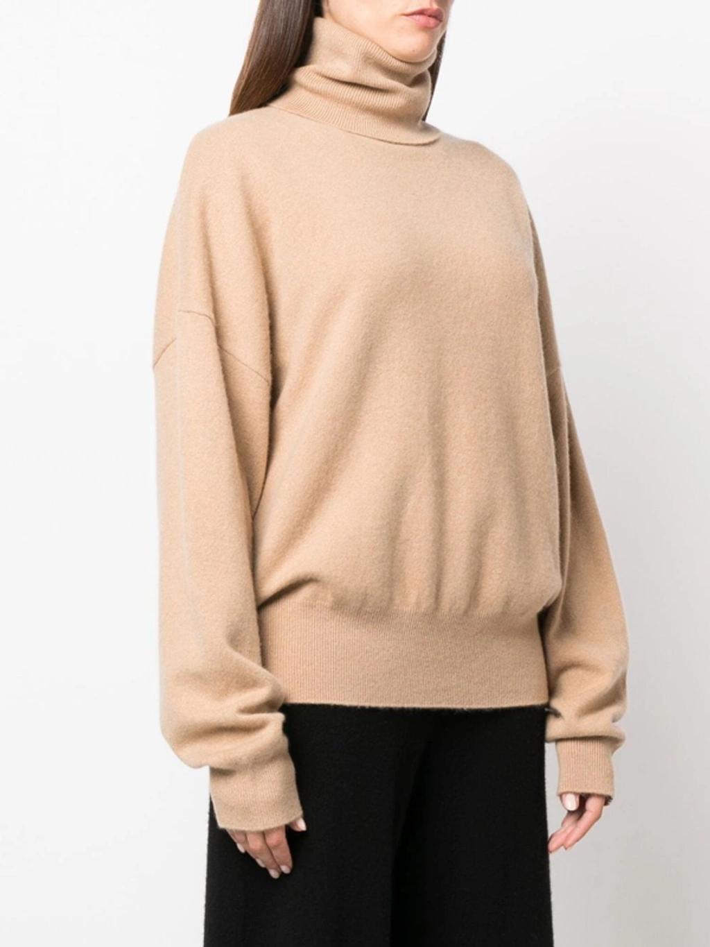 EXTREME CASHMERE Jill Roll-neck Cashmere Umper In Nude Product Image