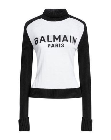 BALMAIN Woman Turtleneck White Size 8 Virgin Wool Product Image