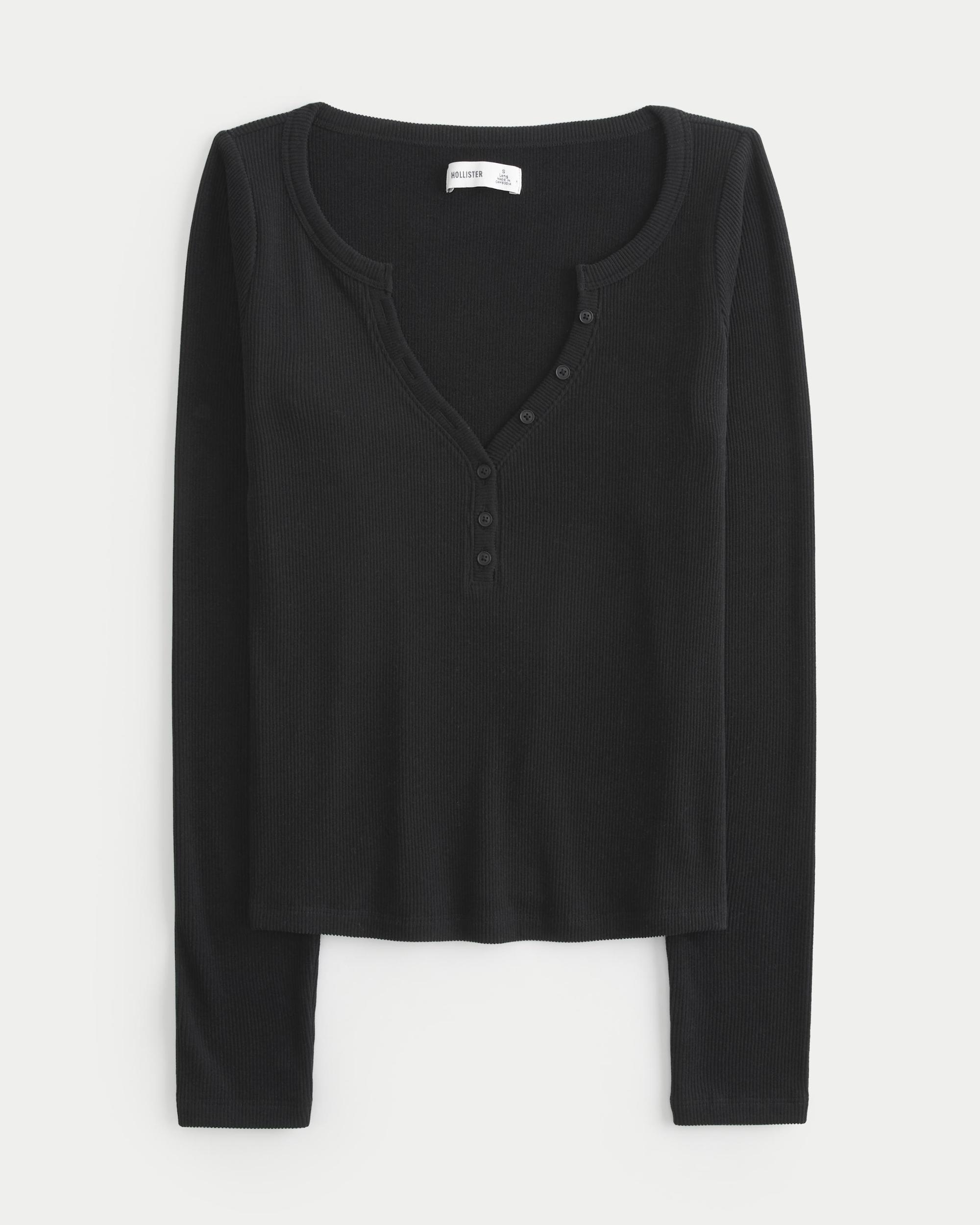Cozy Ribbed Seamless Fabric Henley Product Image
