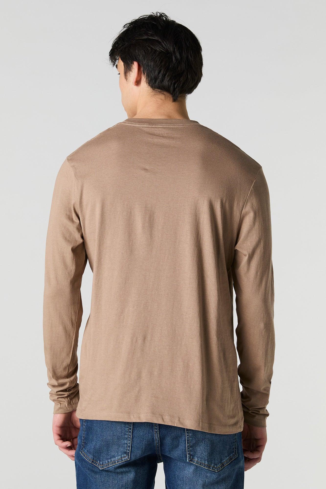 Solid Crewneck Long Sleeve Top Male Product Image