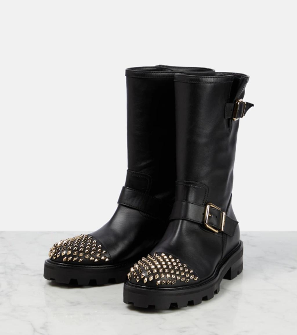 JIMMY CHOO Biker Ii Studded Boot In Black Product Image