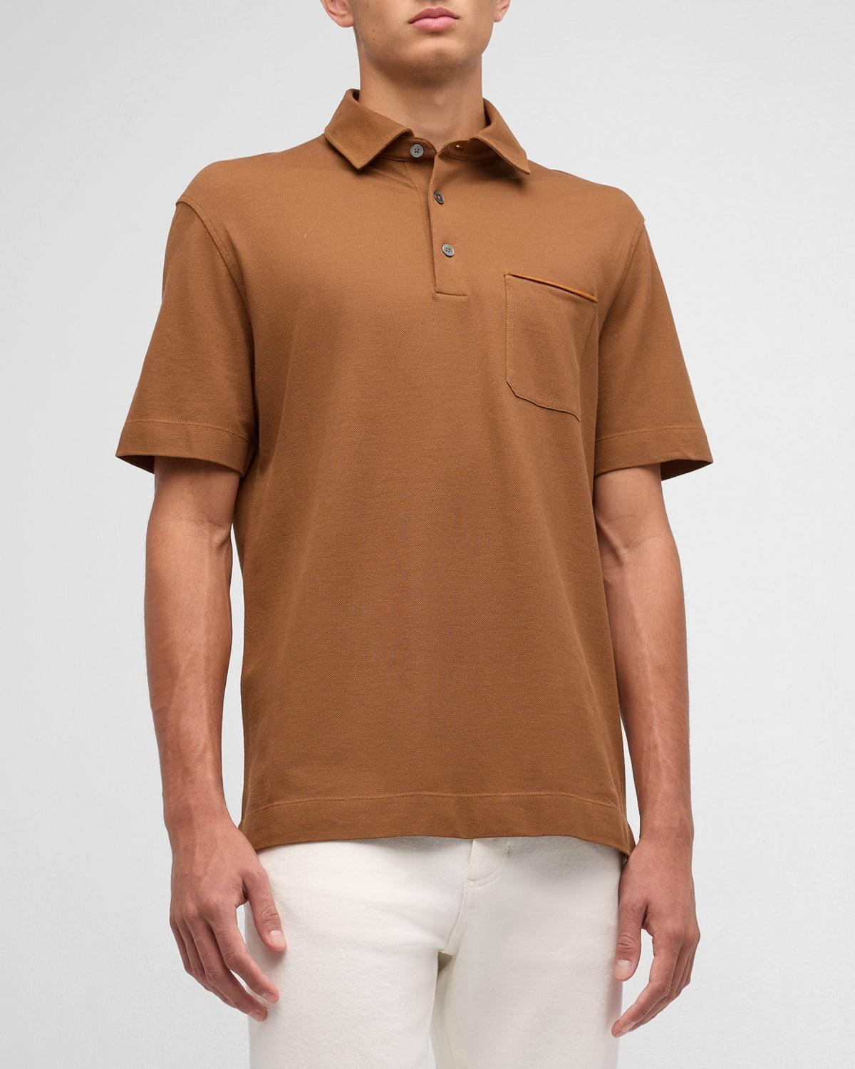 Men's Pure Pique Cotton Polo Shirt Product Image